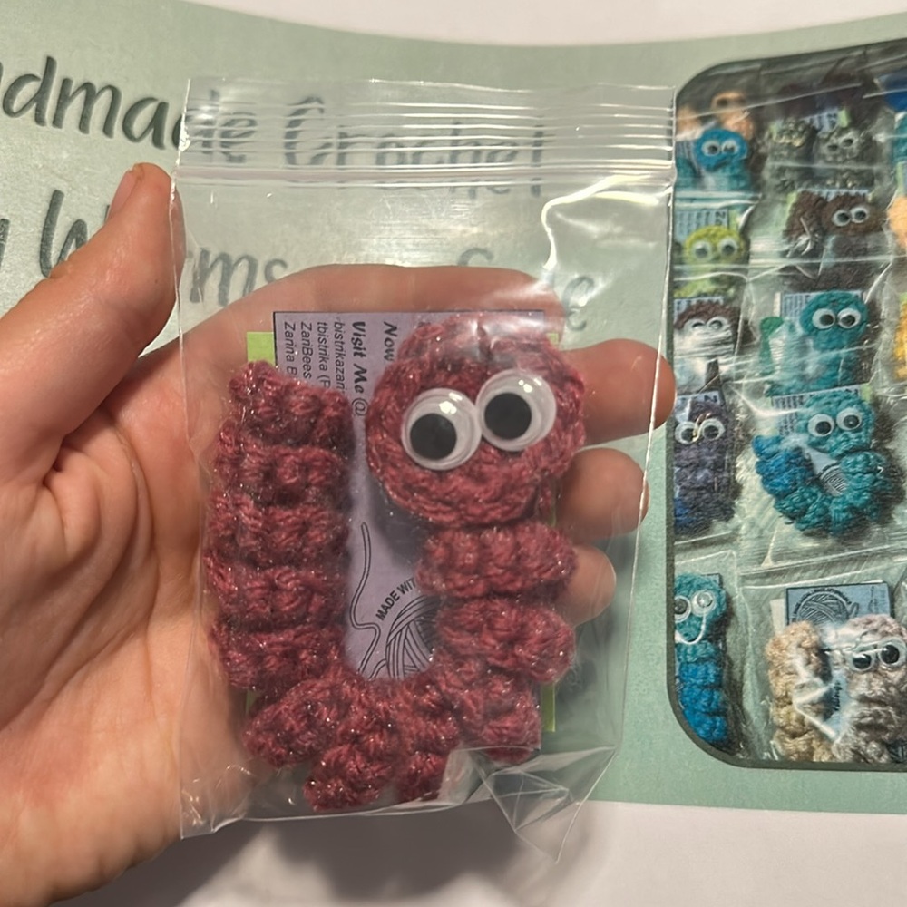 Handmade Crochet Worry Worm